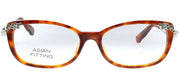 Swarovski SK 4071 052 Rectangle Plastic Havana Eyeglasses with Logo Stamped Demo Lenses