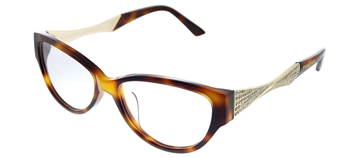 Swarovski SK 4101 052 Square Plastic Tortoise Eyeglasses with Logo Stamped Demo Lenses