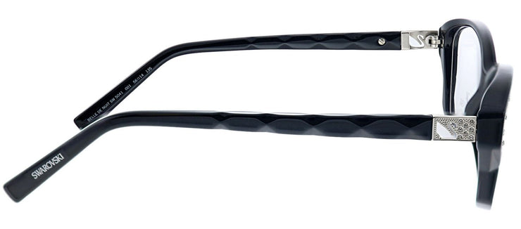 Swarovski SK 5041 001 Butterfly Plastic Black Eyeglasses with Logo Stamped Demo Lenses