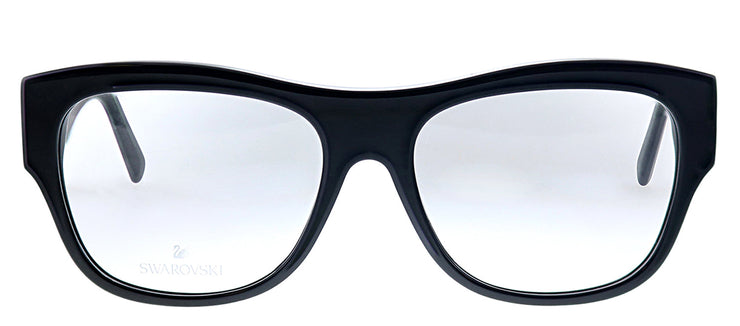 Swarovski SK 5213 001 Square Plastic Black Eyeglasses with Logo Stamped Demo Lenses
