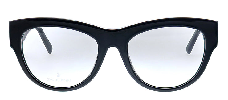 Swarovski SK 5214 001 Cat-eye Plastic Black Eyeglasses with Logo Stamped Demo Lenses
