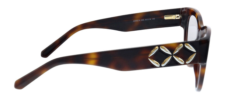 Swarovski SK 5214 053 Cat-eye Plastic Havana Eyeglasses with Logo Stamped Demo Lenses