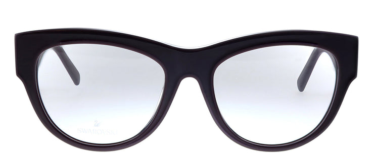 Swarovski SK 5214 081 Cat-eye Plastic Burgundy Eyeglasses with Logo Stamped Demo Lenses