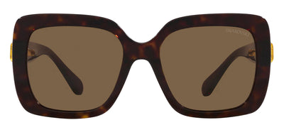 Swarovski SK 6001 100273 Square Plastic Havana Sunglasses with Brown Lens