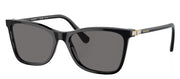 Swarovski SK 6004 100181 Rectangle Plastic Black Sunglasses with Grey Polarized Lens