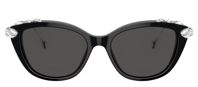 Swarovski SK 6010 103887 Cat-Eye Plastic Black Sunglasses with Grey Lens