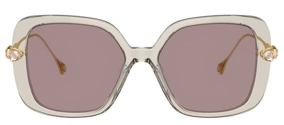 Swarovski SK 6011 3003LA Pillow Plastic Brown Sunglasses with Purple Lens