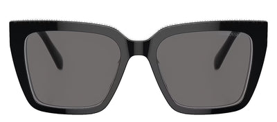 Swarovski SK 6013 101581 Pillow Plastic Black Sunglasses with Grey Polarized Lens