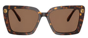 Swarovski SK 6032 100273 Square Plastic Havana Sunglasses with Brown Lens