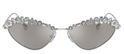 Swarovski SK 7009 40016G Cat-Eye Metal Silver Sunglasses with Silver Mirror Lens