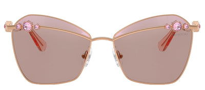 Swarovski SK 7040 401461 Butterfly Metal Gold Sunglasses with Brown Lens