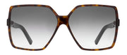 Saint Laurent SL 232 BETTY Oversized Plastic Havana Sunglasses with Grey Gradient Lens