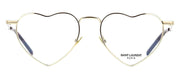 Saint Laurent NEW WAVE SL 301O 003 Fashion Metal Gold Eyeglasses with Logo Stamped Demo Lenses