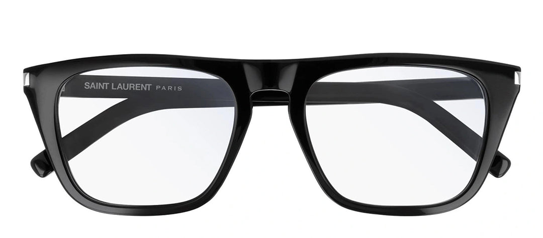 Saint Laurent SL343 001 Eyeglasses Black 53mm Square Frame SAINT LAURENT 343 YSL SL343 Black Classic Unisex Eyeglasses  main image 4