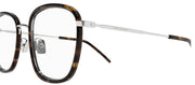 Saint Laurent SL 440/F OPT 002 Square Metal Havana Eyeglasses with Logo Stamped Demo Lenses