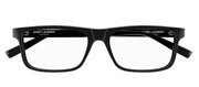 Saint Laurent SL 483 001 Rectangle Acetate Black Eyeglasses with Transparent Demo Lens