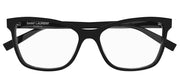 Saint Laurent SL 503O 1 Cat-Eye Plastic Black Eyeglasses with Logo Stamped Demo Lenses