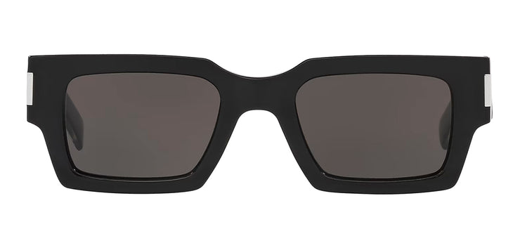 Saint Laurent CLASSIC SL 572S 001 Rectangle Plastic Black Sunglasses with Grey Lens