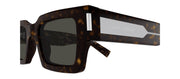 Saint Laurent CLASSIC SL 572S 002 Rectangle Plastic Havana Sunglasses with Grey Lens