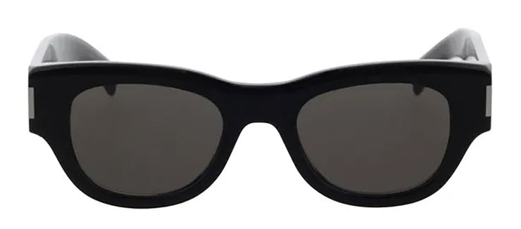 Saint Laurent CLASSIC SL 573S 001 Cat-Eye Plastic Black Sunglasses with Grey Lens
