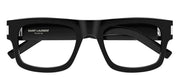 Saint Laurent CLASSIC SL 574O 002 Rectangle Plastic Havana Eyeglasses with Logo Stamped Demo Lenses
