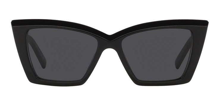 Saint Laurent SL 657 001 Cat-Eye Plastic Black Sunglasses with Grey Lens