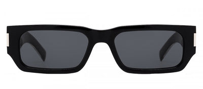 Saint Laurent SL 660 001 Rectangle Plastic Black Sunglasses with Grey Lens