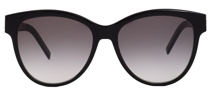 Saint Laurent MONOGRAM SL M107 002 Round Plastic Black Sunglasses with Grey Gradient Lens