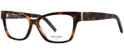 Saint Laurent MONOGRAM SL M116O 002 Cat-Eye Plastic Havana Eyeglasses with Logo Stamped Demo Lenses