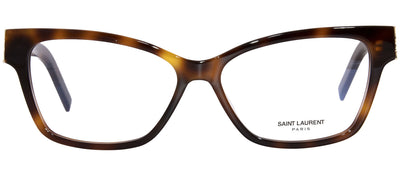 Saint Laurent MONOGRAM SL M116O 002 Cat-Eye Plastic Havana Eyeglasses with Logo Stamped Demo Lenses