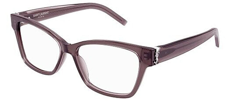 Saint Laurent MONOGRAM SL M116O 003 Cat-Eye Plastic Brown Eyeglasses with Logo Stamped Demo Lenses