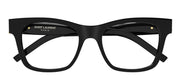 Saint Laurent MONOGRAM SL M118O 001 Square Plastic Black Eyeglasses with Logo Stamped Demo Lenses