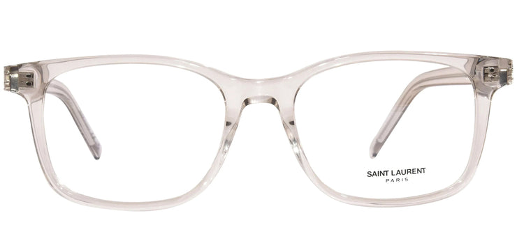 Saint Laurent MONOGRAM SL M120O 004 Rectangle Plastic Beige Eyeglasses with Logo Stamped Demo Lenses