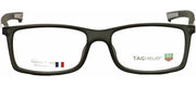 Tag Heuer TAG 0511 007 Rectangle Plastic Grey Eyeglasses with Logo Stamped Demo Lenses