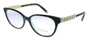 Tiffany & Co. TF 2203B 8134 Butterfly Plastic Havana Eyeglasses with Logo Stamped Demo Lenses