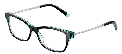 Tiffany & Co. TF 2204F 8285 Rectangle Plastic Black Eyeglasses with Logo Stamped Demo Lenses
