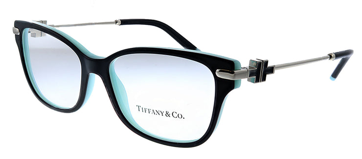 Tiffany & Co. TF 2207 8055 Rectangle Plastic Black Eyeglasses with Logo Stamped Demo Lenses