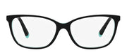 Tiffany & Co. TF 2215BF 8055 Rectangle Plastic Black Eyeglasses with Logo Stamped Demo Lenses