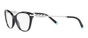 Tiffany & Co. TF 2219BF 8001 Rectangle Plastic Black Eyeglasses with Logo Stamped Demo Lenses