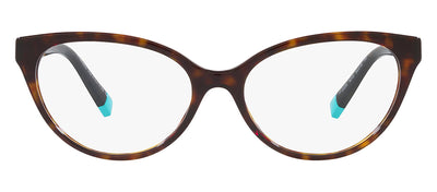 Tiffany & Co. TF 2226 8015 Cat-Eye Plastic Havana Eyeglasses with Logo Stamped Demo Lenses