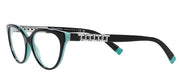 Tiffany & Co. TF 2226 8055 Cat-Eye Plastic Black Eyeglasses with Logo Stamped Demo Lenses