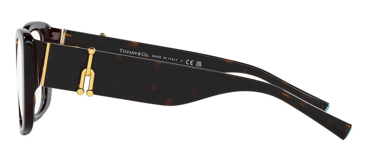 Tiffany & Co. TF 2235 8015 Butterfly Plastic Havana Eyeglasses with Logo Stamped Demo Lenses