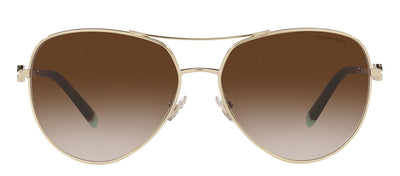 Tiffany & Co. TF 3083B 60213B Aviator Metal Gold Sunglasses with Brown Gradient Lens