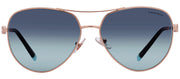 Tiffany & Co. TF 3083B 61059S Pilot Metal Rubedo Sunglasses with Azure Blue Gradient Lens