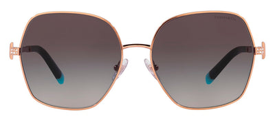 Tiffany & Co. TF 3085B 61053C Geometric Metal Gold Sunglasses with Grey Gradient Lens