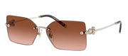 Tiffany & Co. TF 3088 61773B Rimless Metal Gold Sunglasses with Brown Gradient Lens