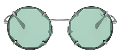 Tiffany & Co. TF 3091 6001D9 Geometric Metal Silver Sunglasses with Azure Blue Lens