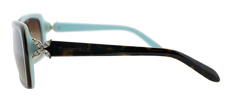 Tiffany & Co. TF 4047B 81343B Rectangle Plastic Havana Sunglasses with Brown Gradient Lens