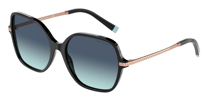 Tiffany & Co. TF 4191 80019S Pillow Plastic Black Sunglasses with Azure Blue Gradient Lens