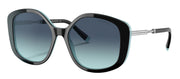 Tiffany & Co. TF 4192 80559S Irregular Metal Black Sunglasses with Azure Blue Gradient Lens